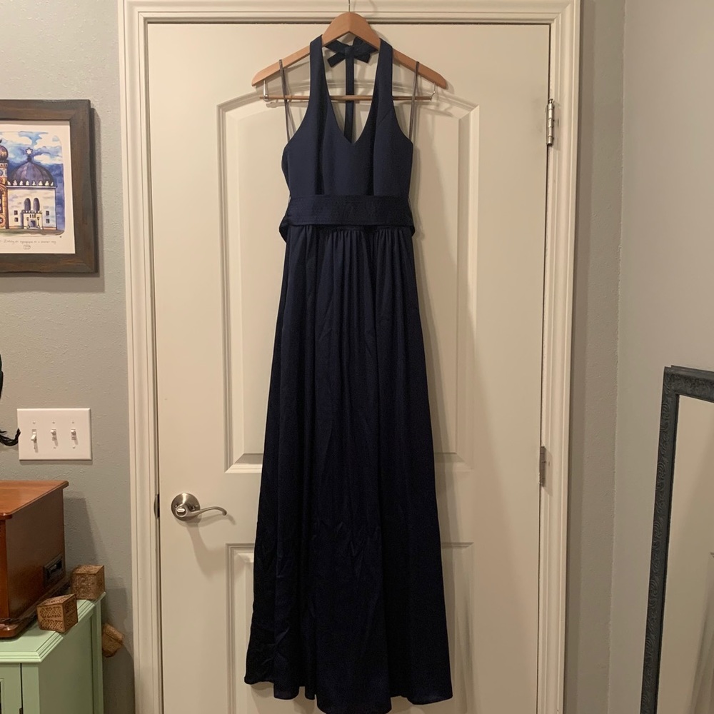 White by Vera Wang Navy Bridesmaid Sz 6